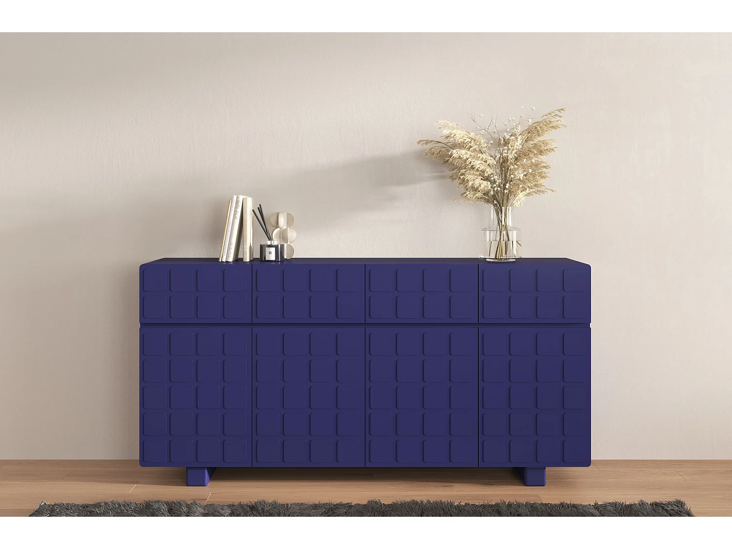 Komoda z frontami 3D Skandica CUBO LONG / granatowy / 169cm 3038856 - obrazek 1