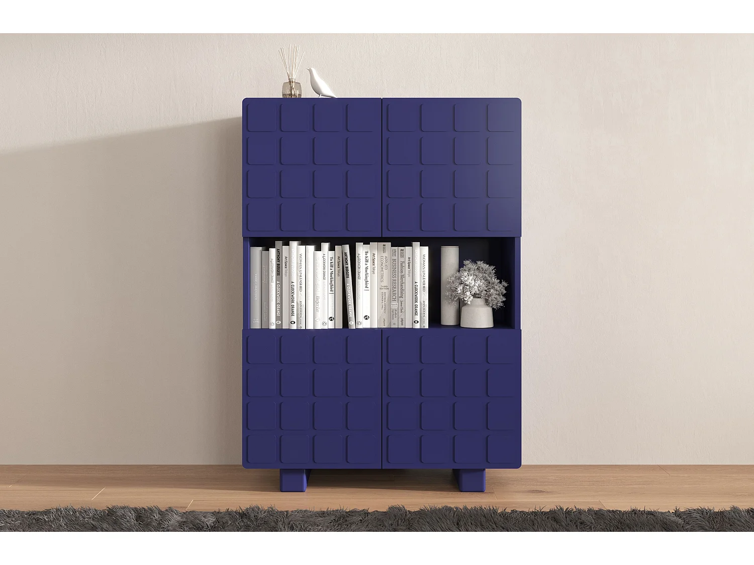 Komoda z frontami 3D Skandica CUBO HIGH / granatowy / 85cm 3038859 - obrazek 1