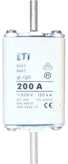 Wkładka topikowa przemysłowa zwłoczna NH1/WT-1 gG 32A/500V 004113240 - obrazek 1