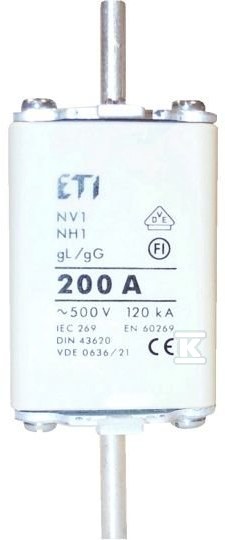Wkładka topikowa przemysłowa zwłoczna NH1/WT-1 gG 100A/500V 004113245 - obrazek 1