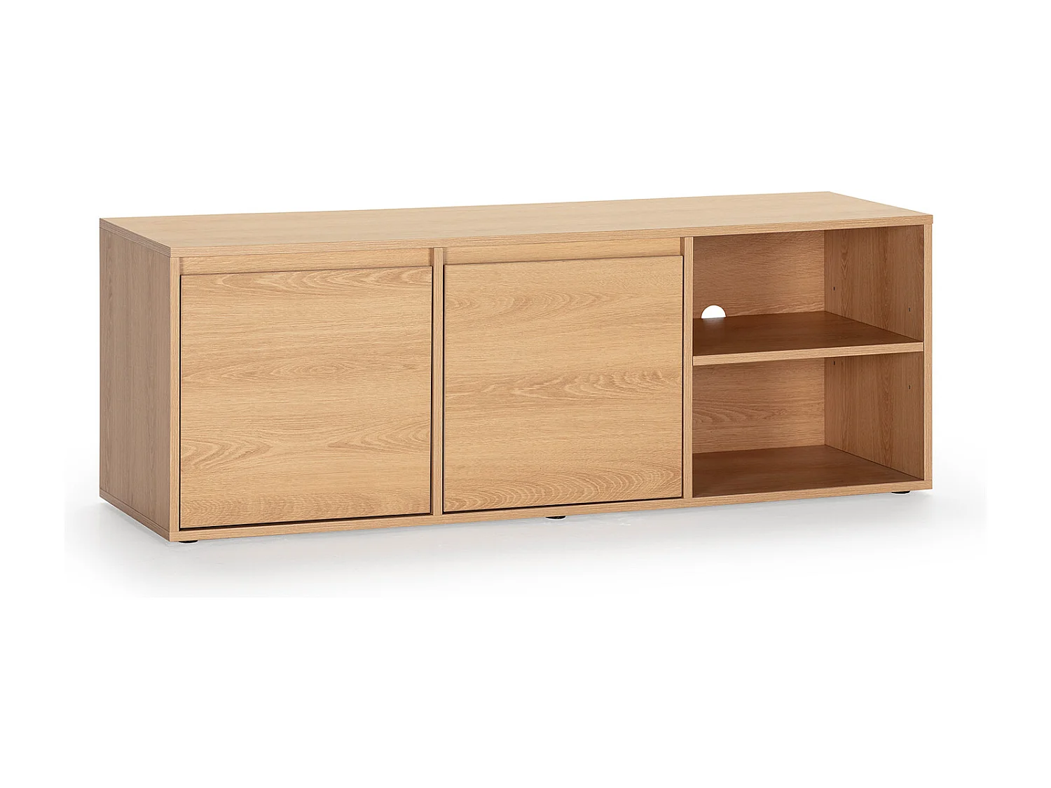 Kolumna RTV Tori 2 drzwi 2 otwory, kolor dębowy, 130 cm. 3297135