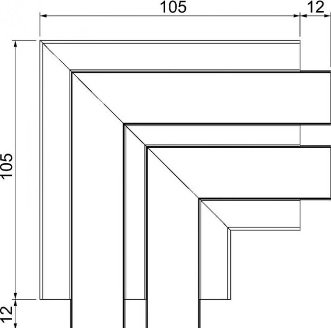 Naroże płaskie stałe RAPID 45‑2 200x200x165 GK‑FS53165LGR jasnoszary 6113452 - obrazek 2