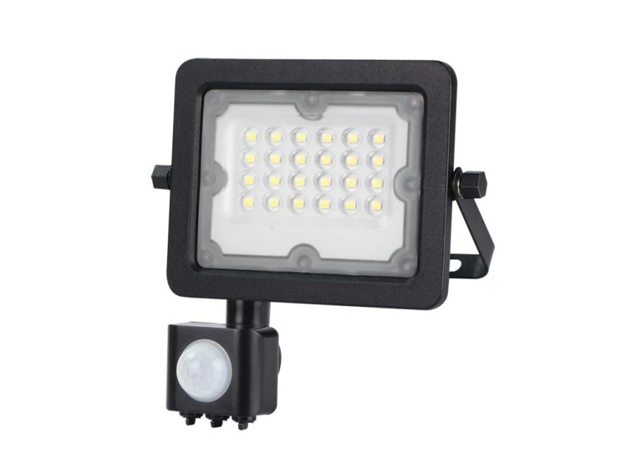 Naświetlacz LED GALAXI 20W 2200lm barwa ciepła 3000K IP65 projektor czarny z czujnikiem - obrazek 1