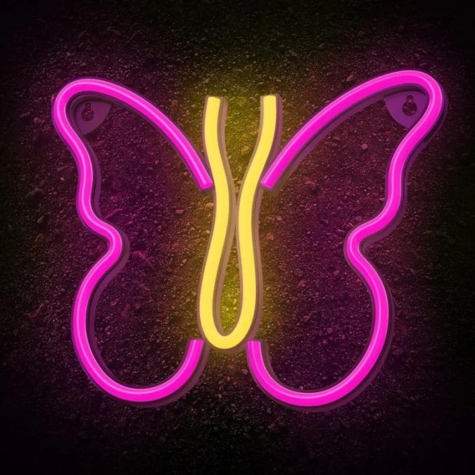 Neon LED MOTYL róż NNE03 Neolia - obrazek 1