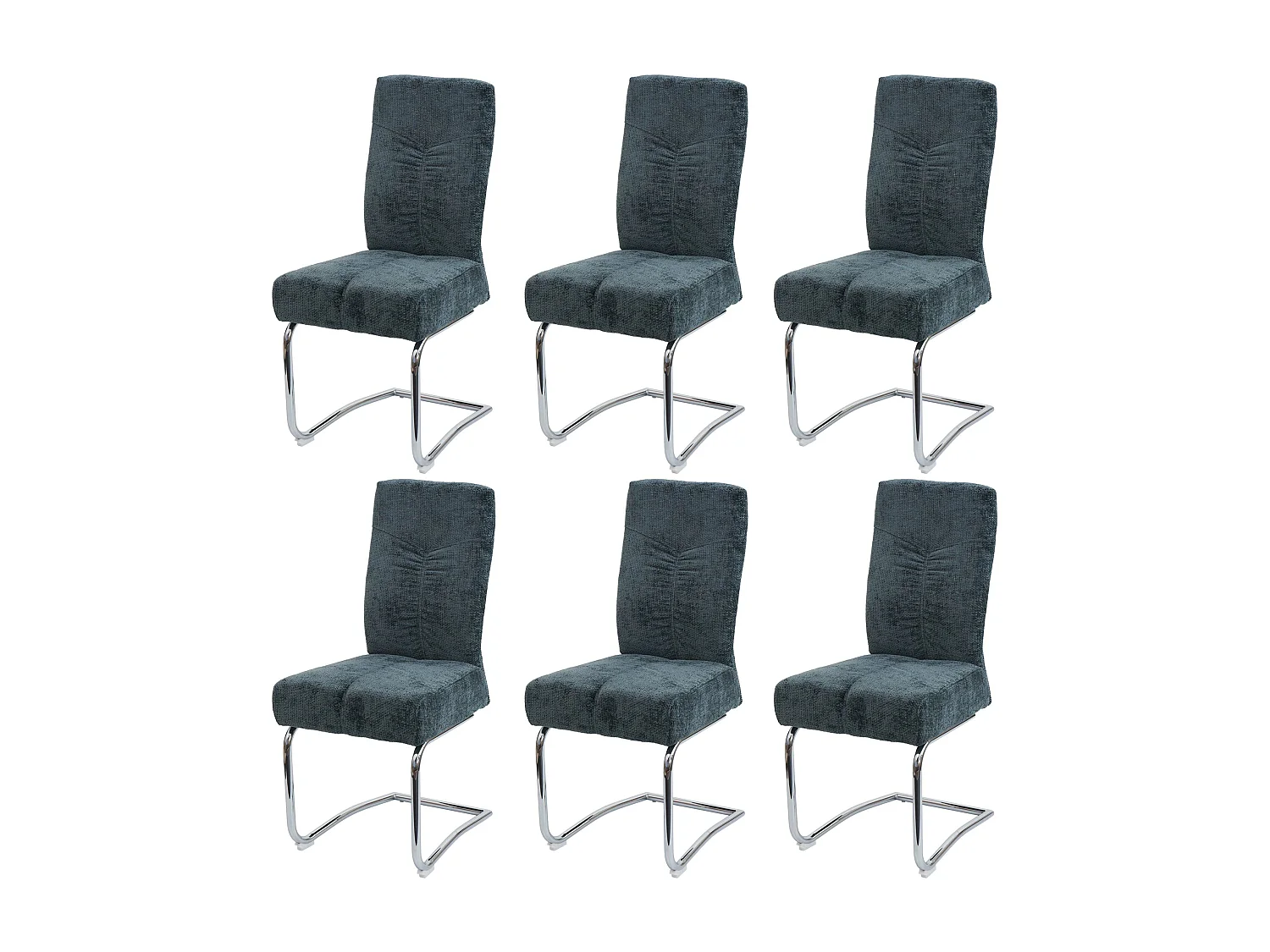 Krzesło do jadalni MCW-G56 (zestaw 6 sztuk), niebiesko-zielone 3597674 - obrazek 1