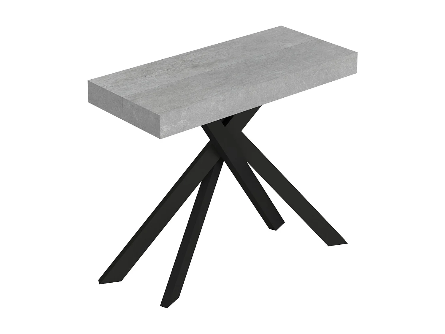 Saki Mały rozkładany stolik konsolowy 90x40/196 cm nogi betonowe antracytowe 3679707 - obrazek 1