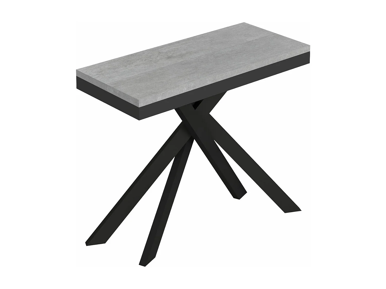 Stół konsolowy Saki Small Evolution rozkładany 90x40/196 cm, rama betonowa antracytowa 3679739 - obrazek 1