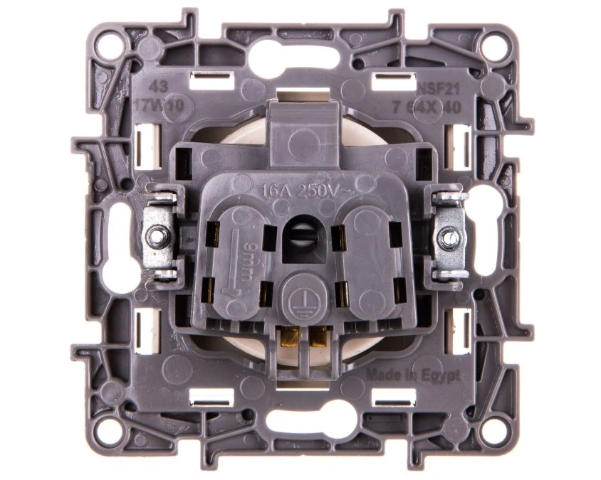 NILOE Gniazdo pojedyncze z/u 16 A 250 V kremowe 764640 - obrazek 3