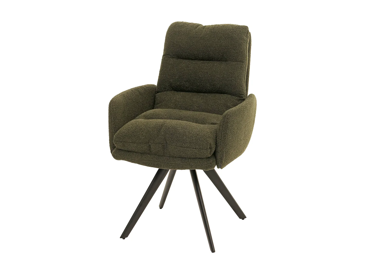 Krzesło do jadalni MCW-G66 Bouclé, zielony, z podłokietnikiem 3775381 - obrazek 1
