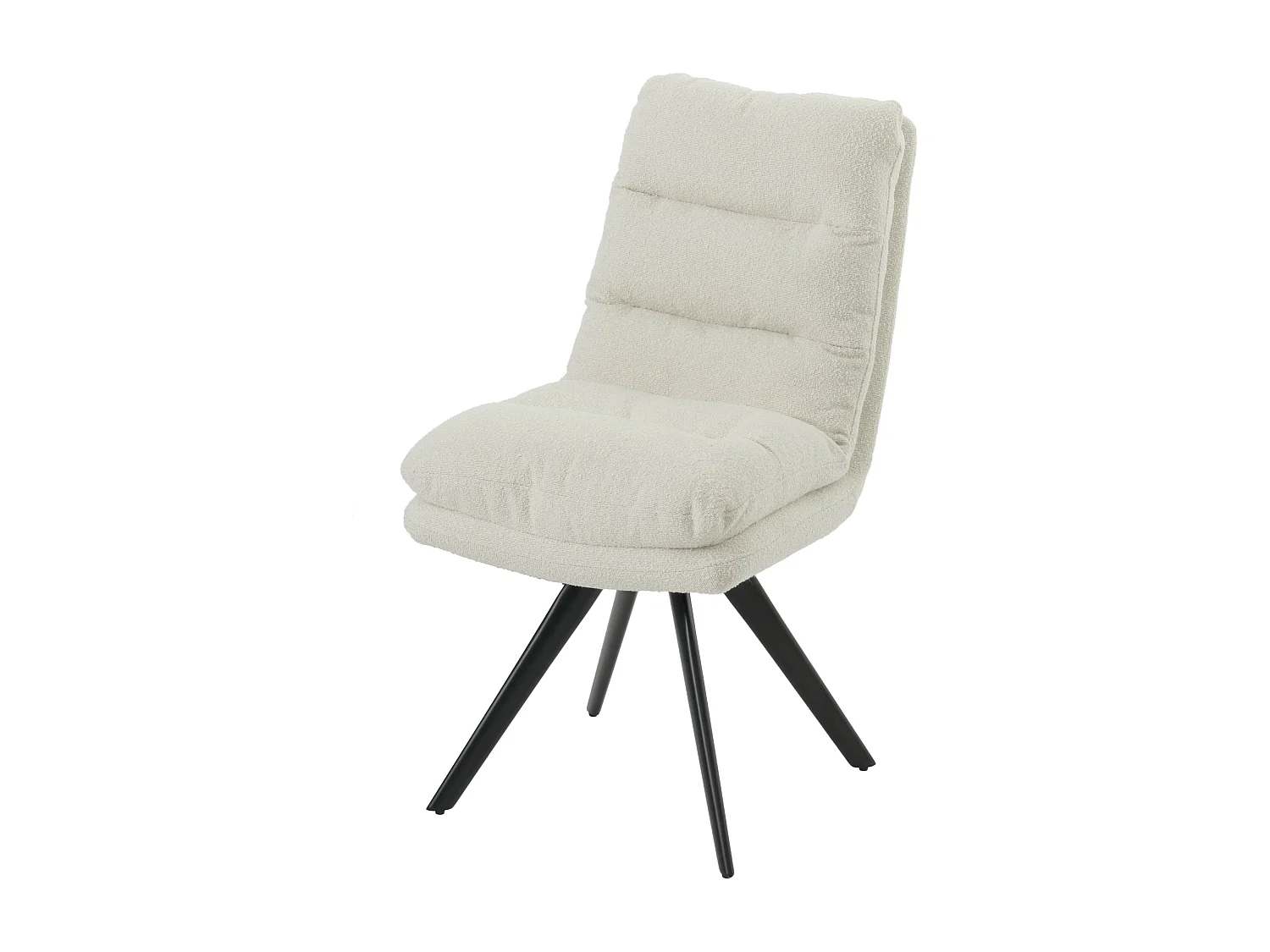 Krzesło do jadalni MCW-G66 Bouclé, kremowy biały 3775434