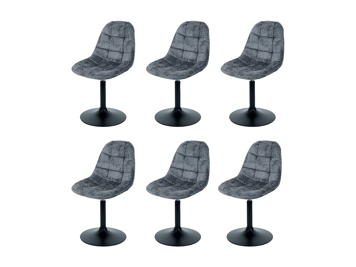Krzesło do jadalni MCW-A60 (zestaw 6 sztuk), ciemnoszare 3778314 - obrazek 1