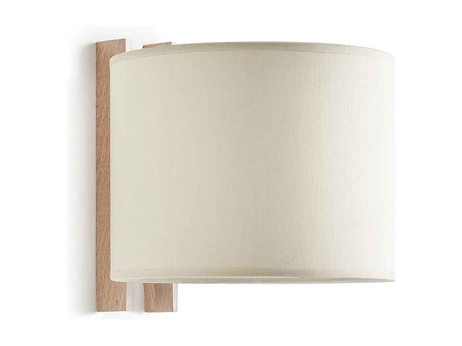 KOMPAKTOWY nowoczesny kinkiet w drewnie – D. 20 cm – E27 40W – ø45 – ip20 – drewno i br?zowa bawe?na 3715053