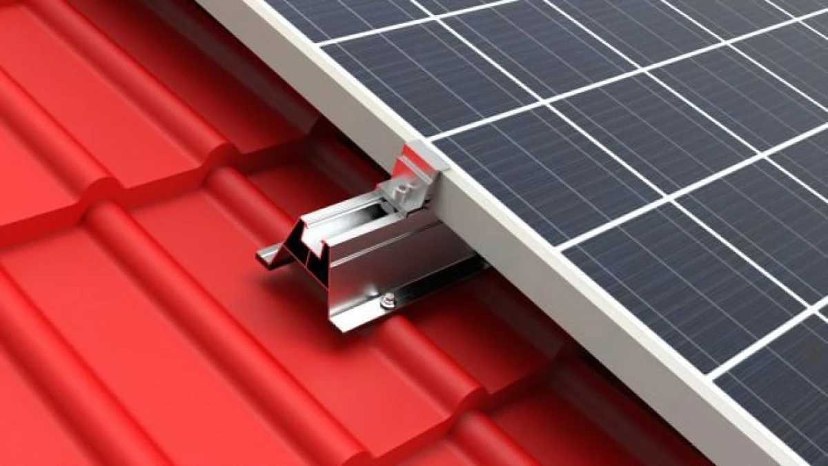 Mostek na blachę trapezową Uchwyt trapezowy aluminiowy szyna montażowa 400x70mm do paneli PV - obrazek 2