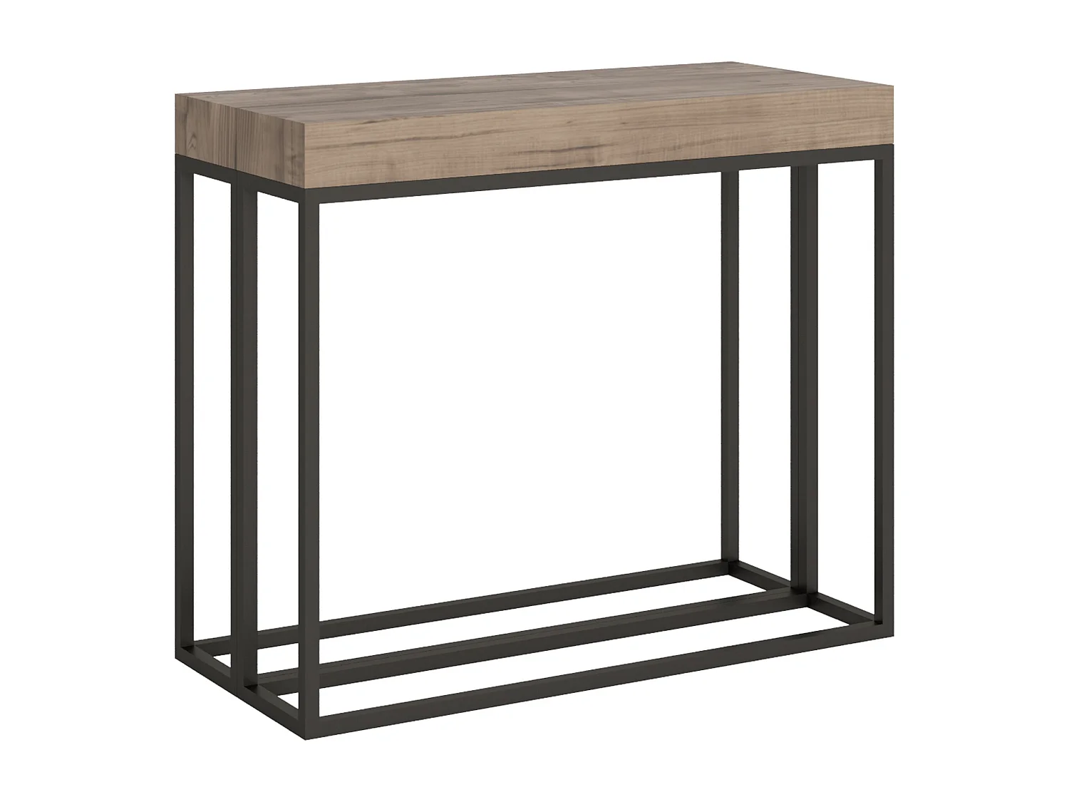Konsola rozkładana 90x40/300 cm Dąb Vintage Premium Nature Struktura antracyt 767851 - obrazek 1