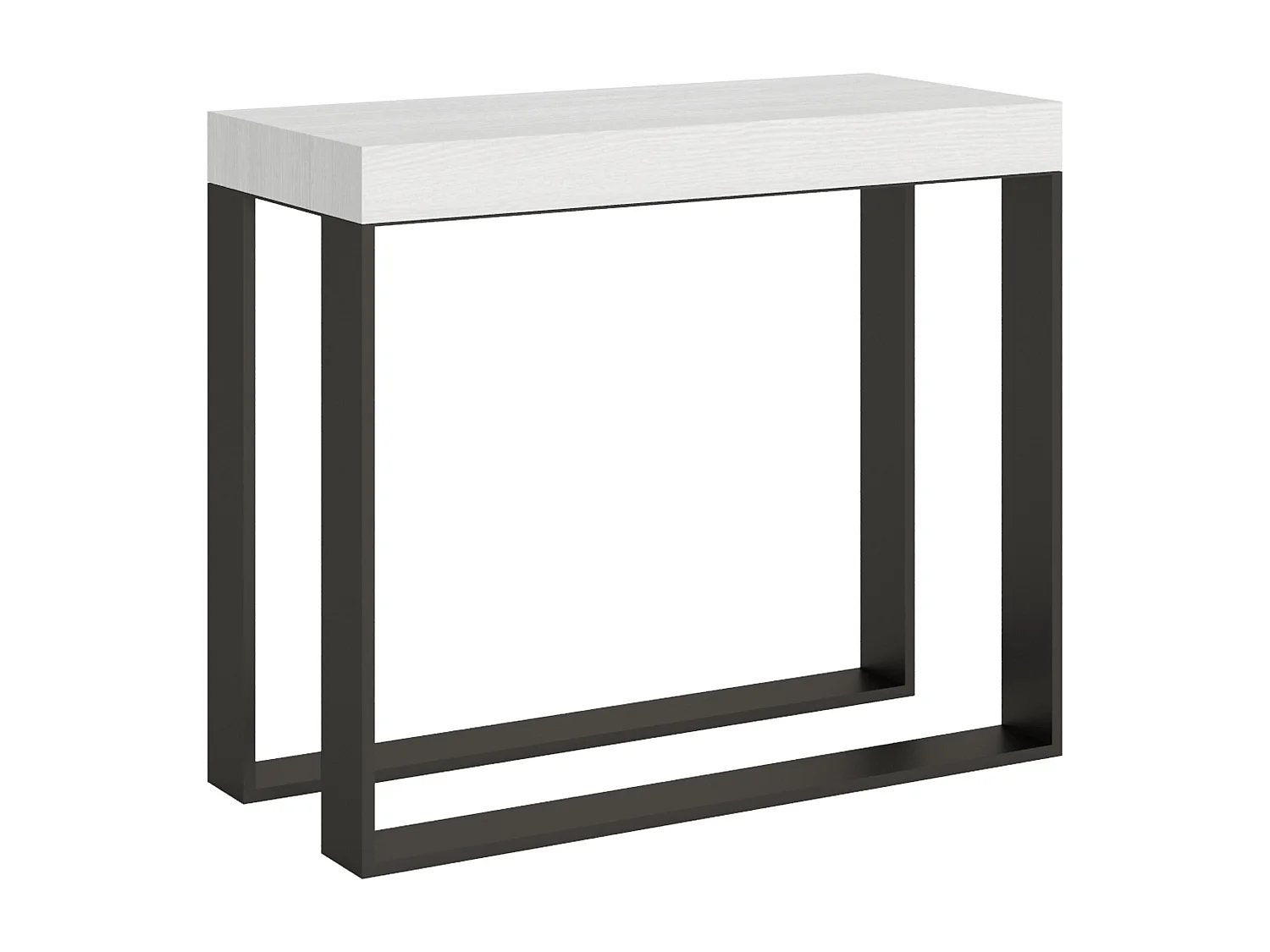 Konsola rozkładana 90x40/300 cm Struktura Elettra Premium Biały Jesion Antracyt 768215 - obrazek 1