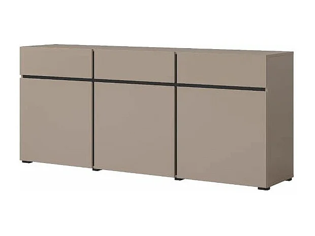 Komoda CROSS 3D3S 180cm congo/czarna 3733114 - obrazek 1