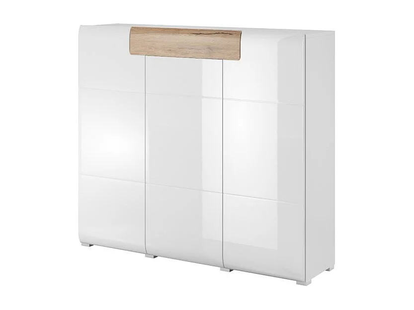 Komoda wysoka TOLEDO 3D1S biała połysk/dąb san remo 517861 - obrazek 1