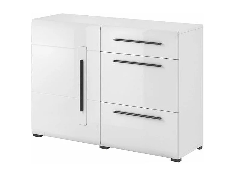 Komoda TULSA 1D3S 120 biała połysk 517921 - obrazek 1
