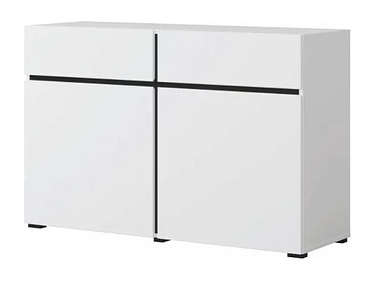 Komoda CROSS 2D2S 119cm biała/czarna 3733128 - obrazek 1