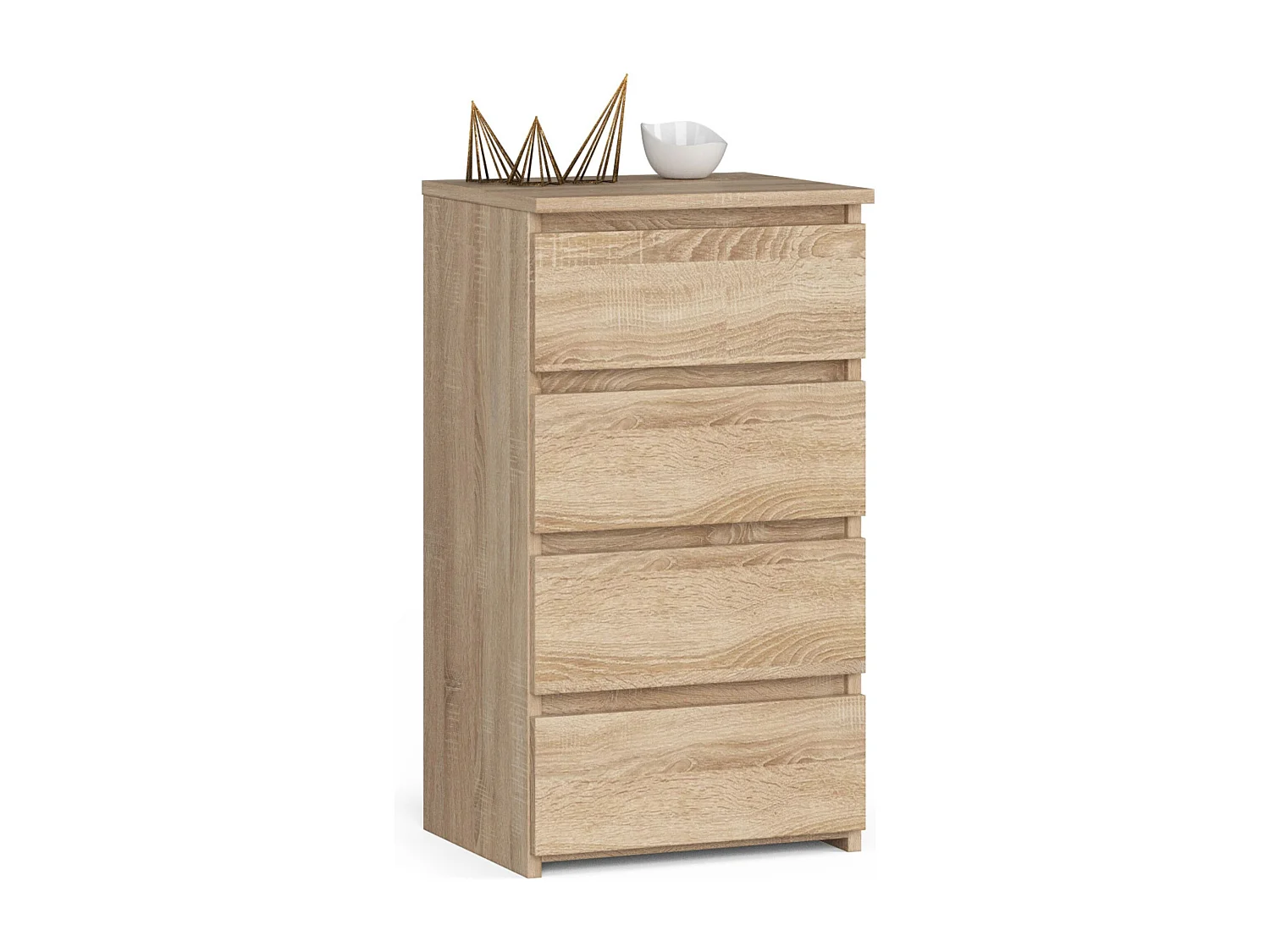 Komoda AKORD CL4 Dąb Sonoma 40 cm 4 szuflady kolor Dąb Sonoma mat 40x35x74 cm 1953141 - obrazek 1
