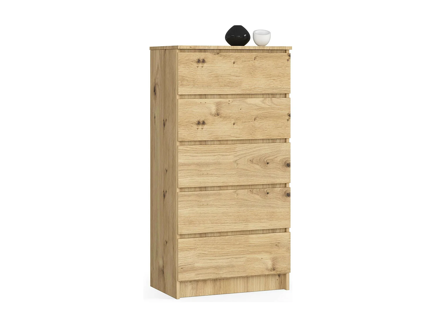 Komoda AKORD K60 Dąb Artisan 60 cm 5 szuflad kolor Dąb Artisan mat 60x40x121 cm 1952499 - obrazek 1