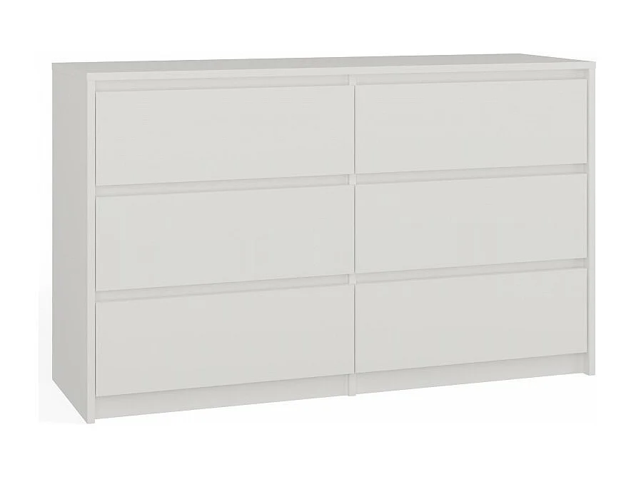 Komoda Karo K120 | Biała | 120x40x73.5 cm | 6 Szuflad 4029759 - obrazek 1