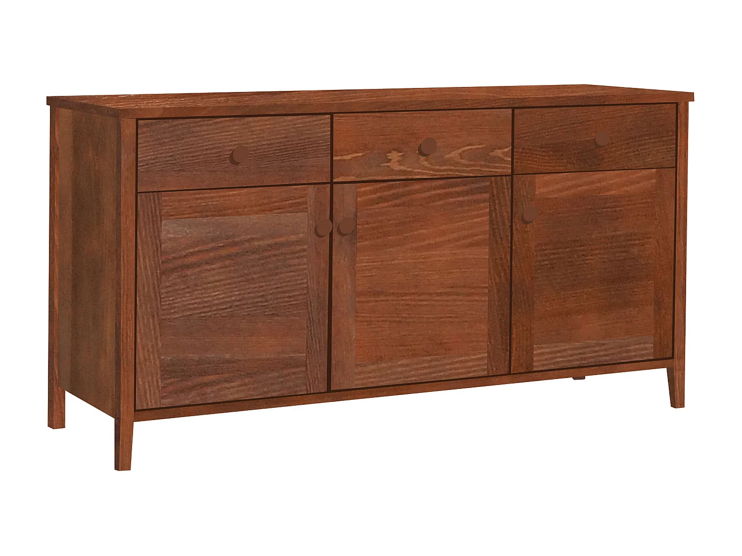 Komoda drewniana 74 x 143 cm Colorado V, 3 szuflady 3 drzwi, kolor kasztan 4038311 - obrazek 1