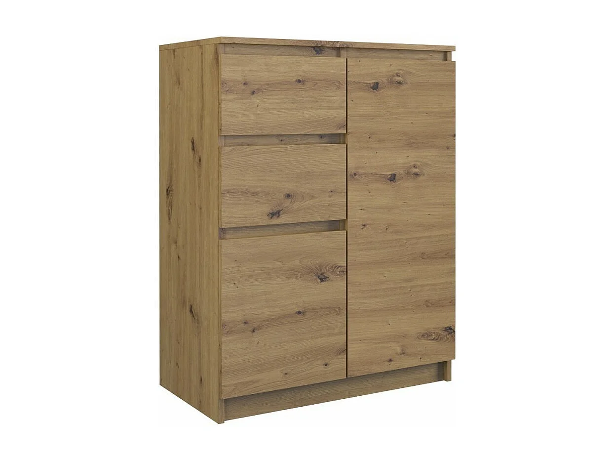 Komoda Malwa 2D2S | Dąb Artisan | 70x40x97 cm | 2 Drzwi 2 Szuflady 4044431 - obrazek 1