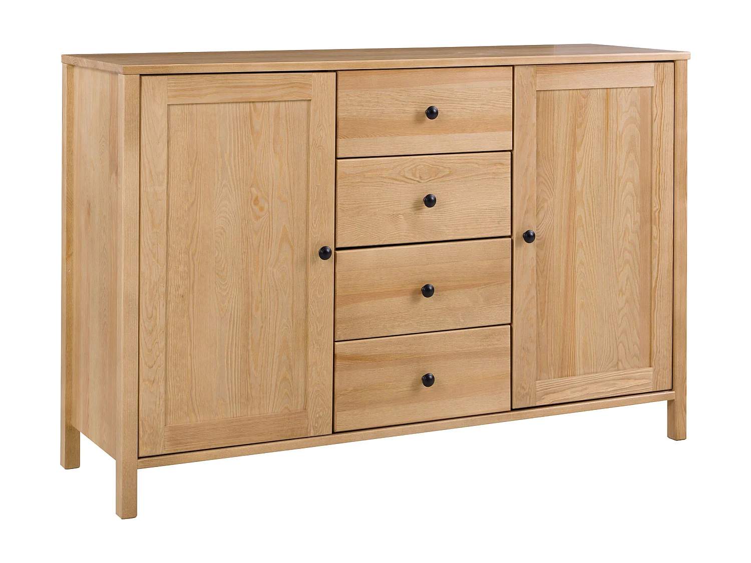 Komoda drewniana 94 x 143 cm Prestige III, 3 szuflady 2 drzwi, kolor dębowy 4048087 - obrazek 1