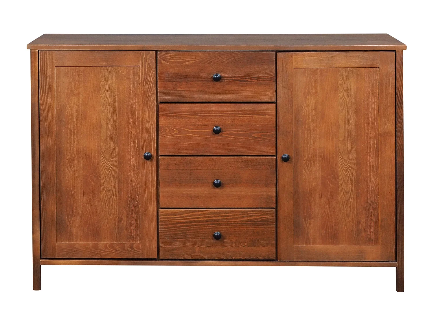 Komoda drewniana 94 x 143 cm Prestige III, 3 szuflady 2 drzwi, kolor kasztan 4048088 - obrazek 1