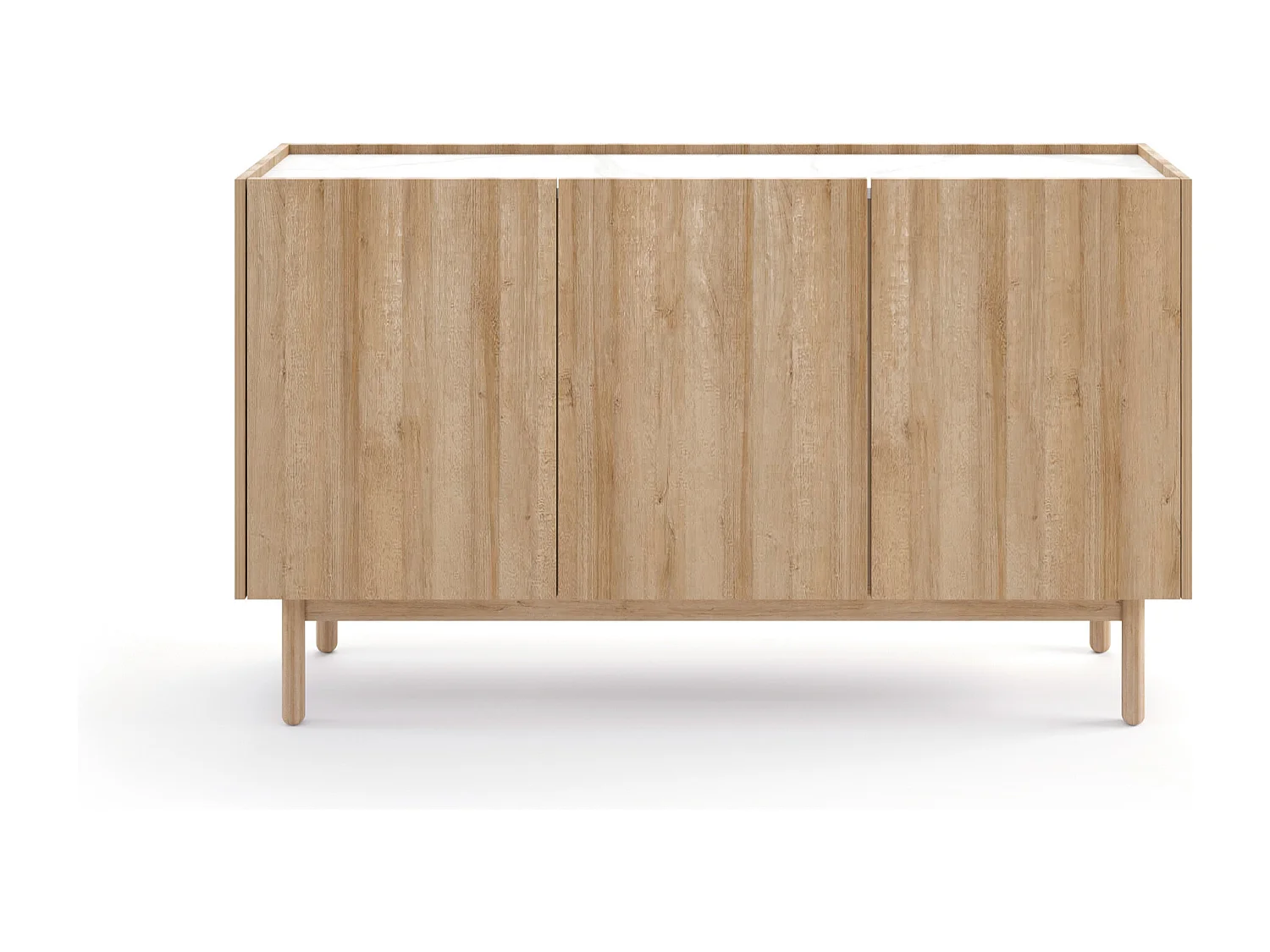 Komoda: 3 drzwi, 6 półek, Dąb Riviera, 144 cm x 83 cm x 37 cm 4065740 - obrazek 1