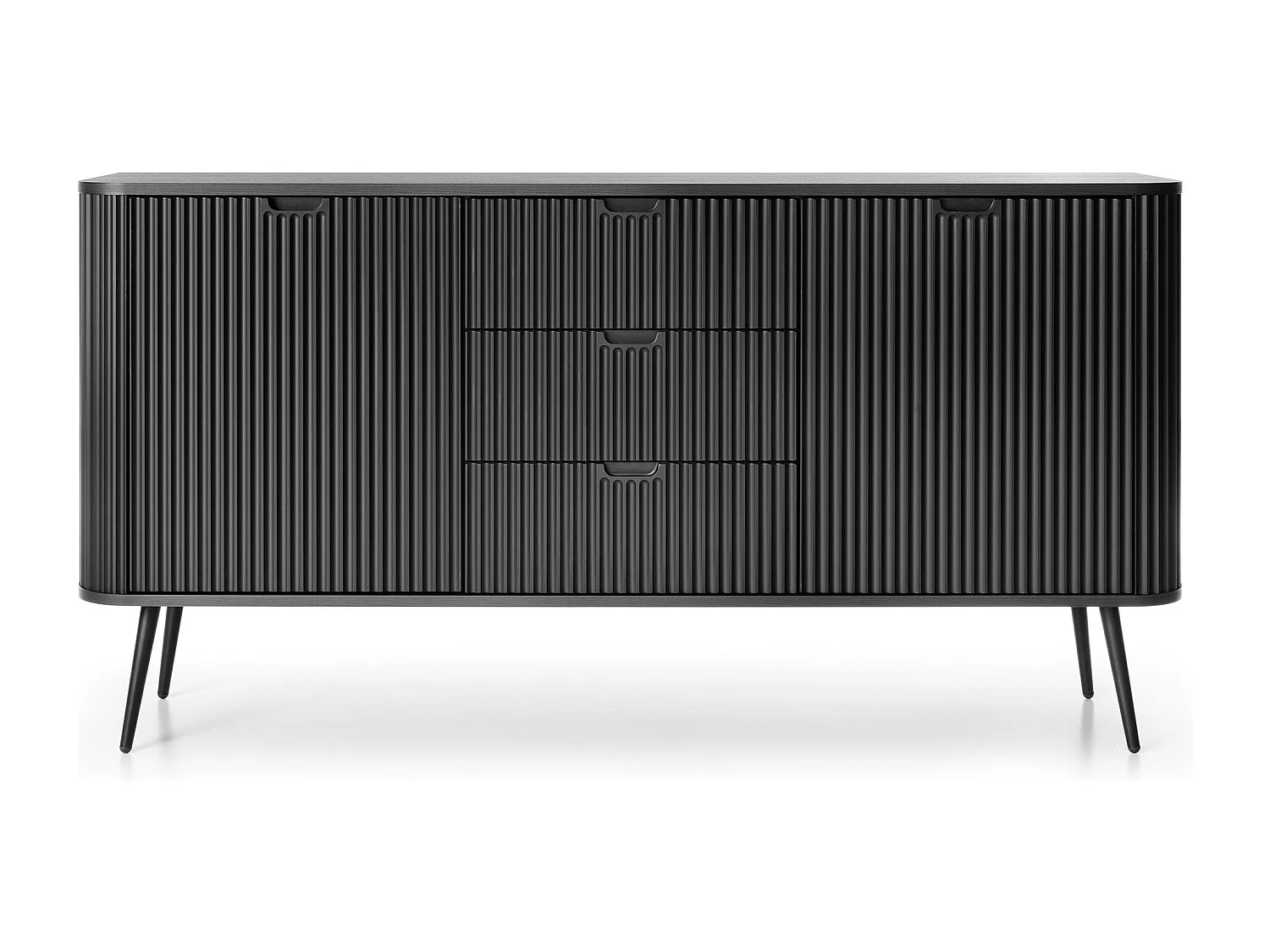 Komoda czarna, nogi: czarne, 168 x 87 x 39 cm 4065884 - obrazek 1