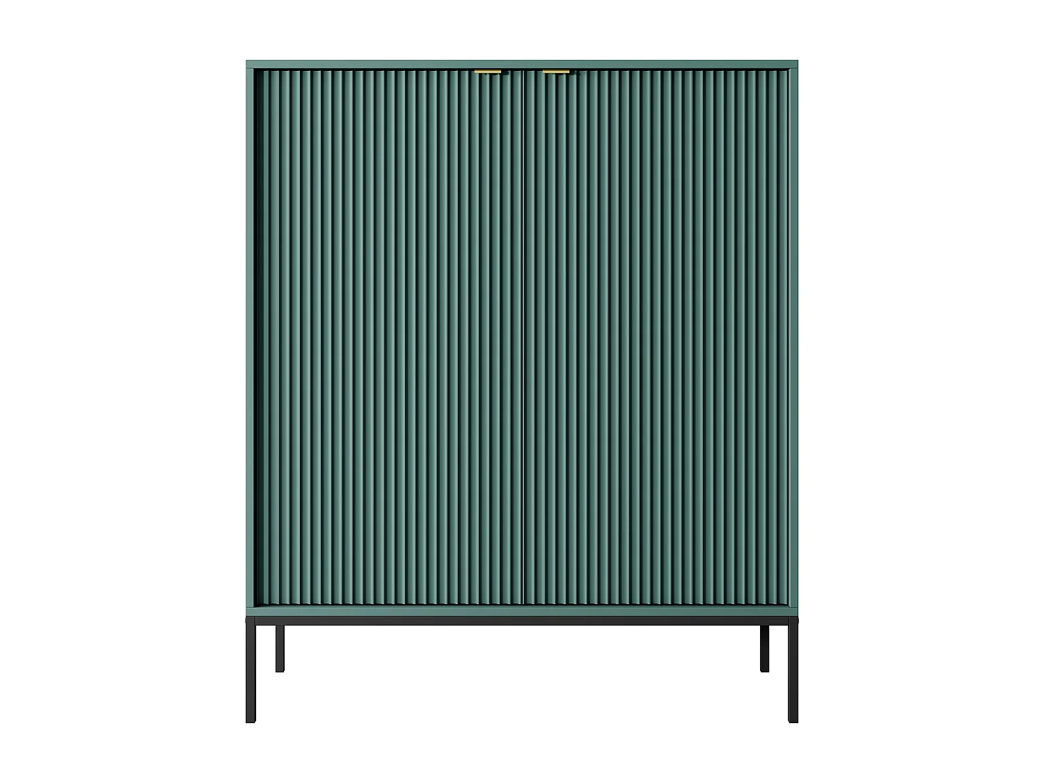 Komoda: 2 drzwi, labrador, czarna, 104 x 125 x 39 cm, złote uchwyty 4065885