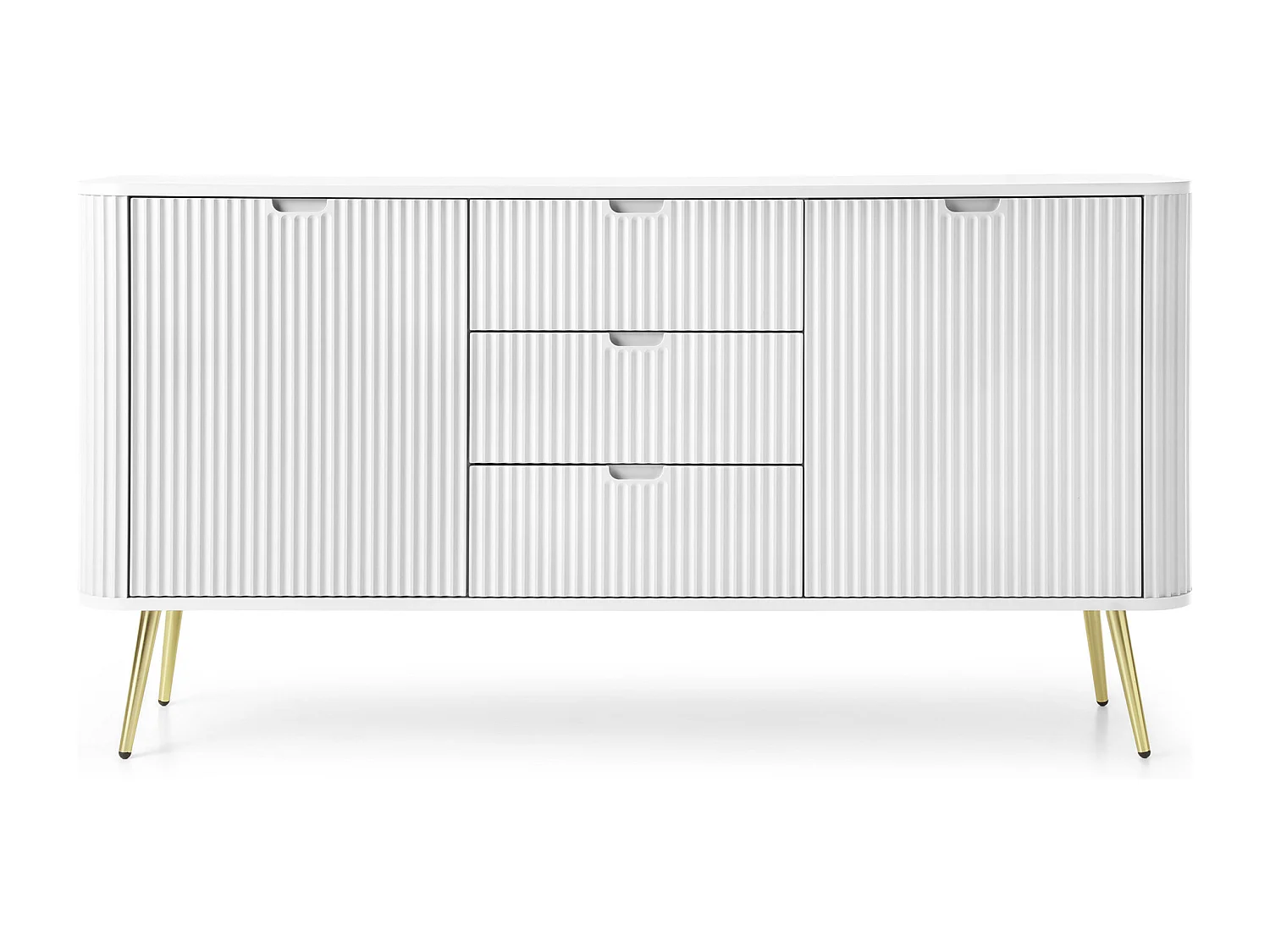 Komoda biała, nogi: złote, 168 x 87 x 39 cm 4065998 - obrazek 1