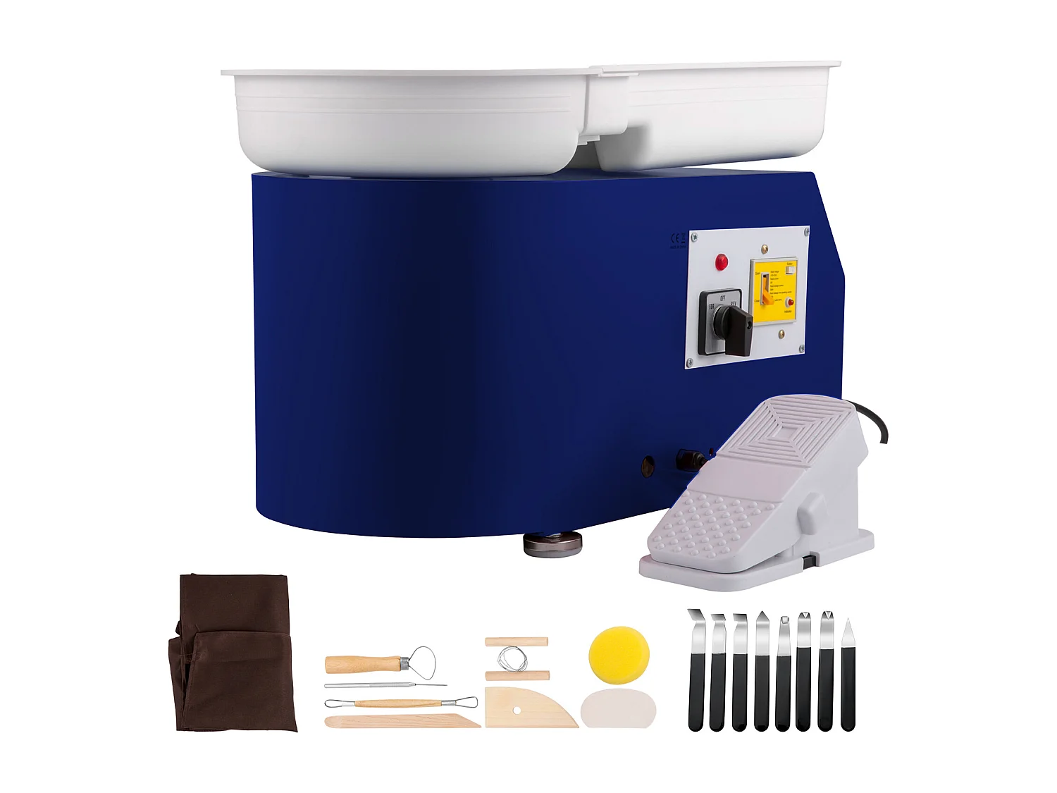 Koło Garncarskie SucceBuy 28cm Koło Garncarskie SucceBuy, Ceramika z Pedałem Nożnym, Narzędzia Rzeźbiarskie, Niebieski 4136599