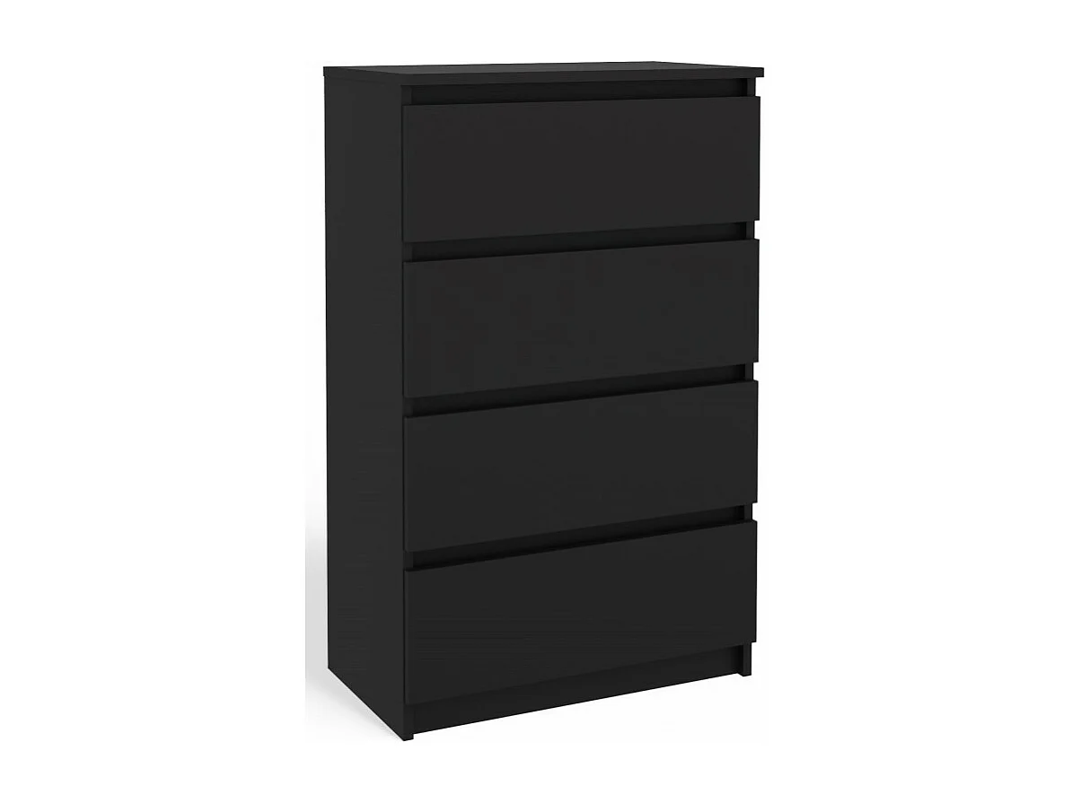 Komoda Malwa M4 | Czarna | 70x40x97 cm | Nowoczesna 4 Szuflady 4144174 - obrazek 1