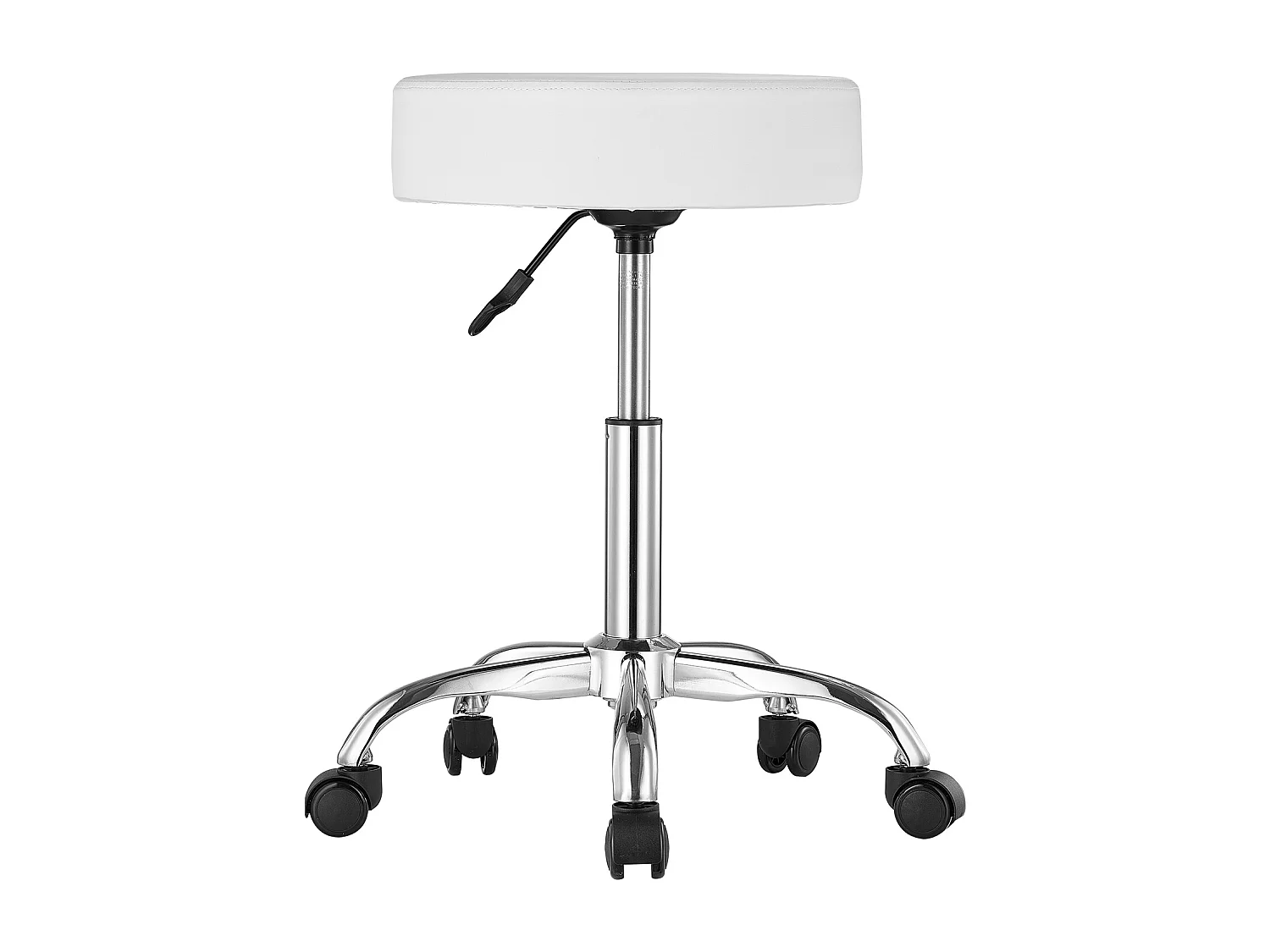 Krzesło Biurowe SucceBuy Kółkowe Krzesło Rondo Biały, Regulowane Wysokością, Obrotowe, Nośność 204KG 4156762 - obrazek 1