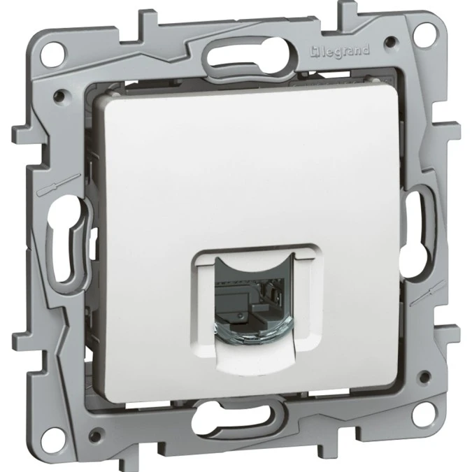 NILOE Gniazdo telefoniczne isdn pojedyncze RJ45 białe 664778 - obrazek 1