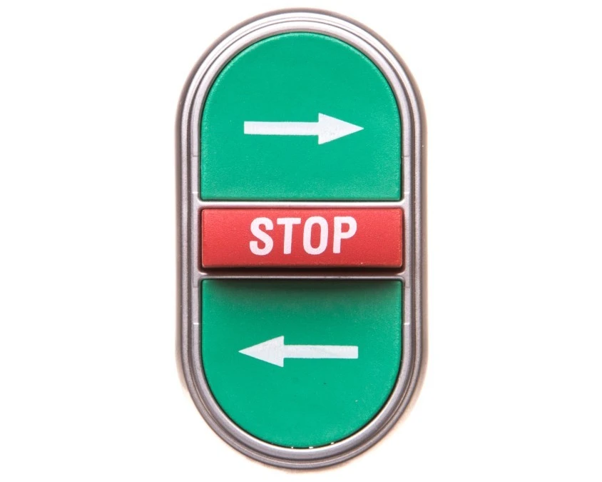 Napęd przycisku potrójny zielony/czerwony /STRZAŁKI LEWO‑PRAWO STOP/ z samopowrotem LPCB7365 - obrazek 1