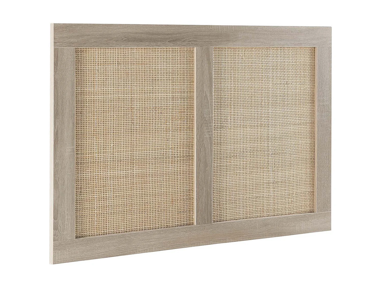 Kolumna zagłówka Musa 95 x 60 cm kolor dębu, naturalny rattan 4217672