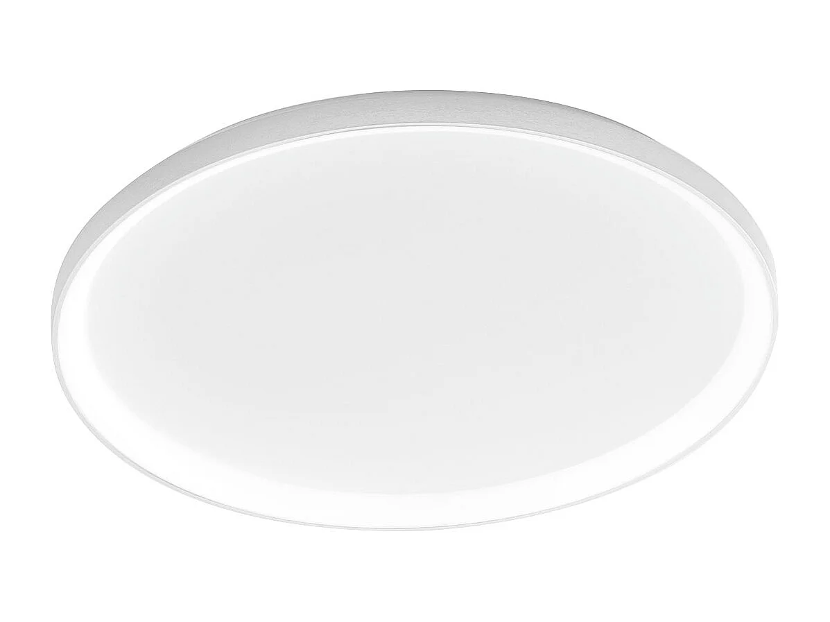 Krizia - ściemnialna lampa sufitowa LED 80W - 5800lm, ciepłe światło 3000K, dyfuzor opalowy, aluminium satynowe białe, średnica 70 cm, IP20, nowoczesny design 4120648 - obrazek 1