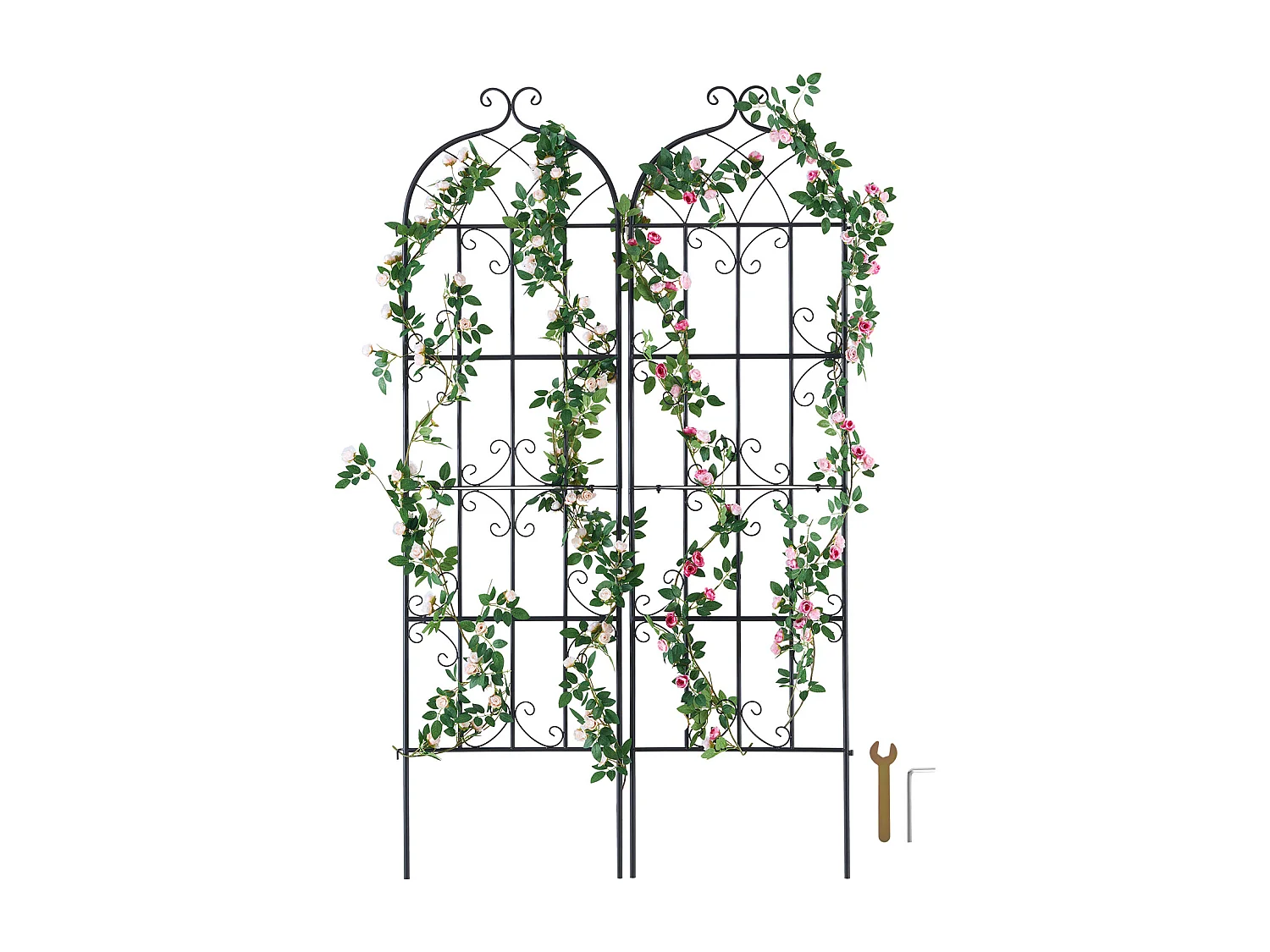 Kratka Ogrodowa SucceBuy Metalowa, Zestaw 2 Sztuk, 180 x 51 cm, Podpora dla Roślin Pnących, Odporna na Rdzę 4252872