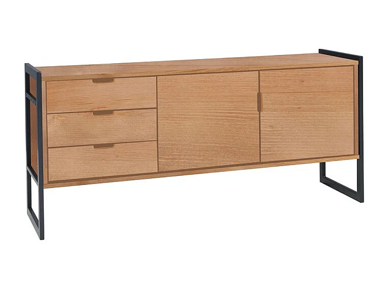 Komoda z drewna litego Loft wood 164 cm, kolor dębowy 4294387 - obrazek 1