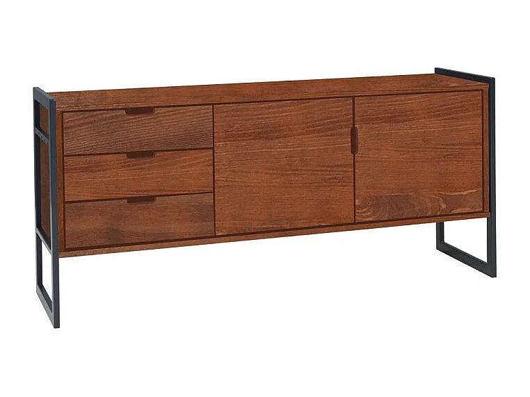 Komoda z drewna litego Loft wood 164 cm, kolor kasztan 4294393 - obrazek 1