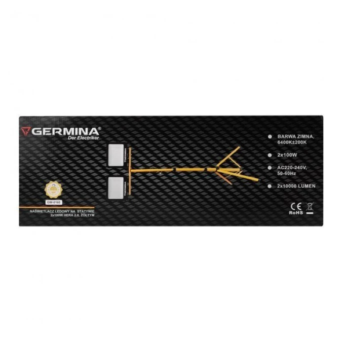 Naświetlacz na statywie 2x100W Hera 2.0 GW‑0160 - obrazek 2