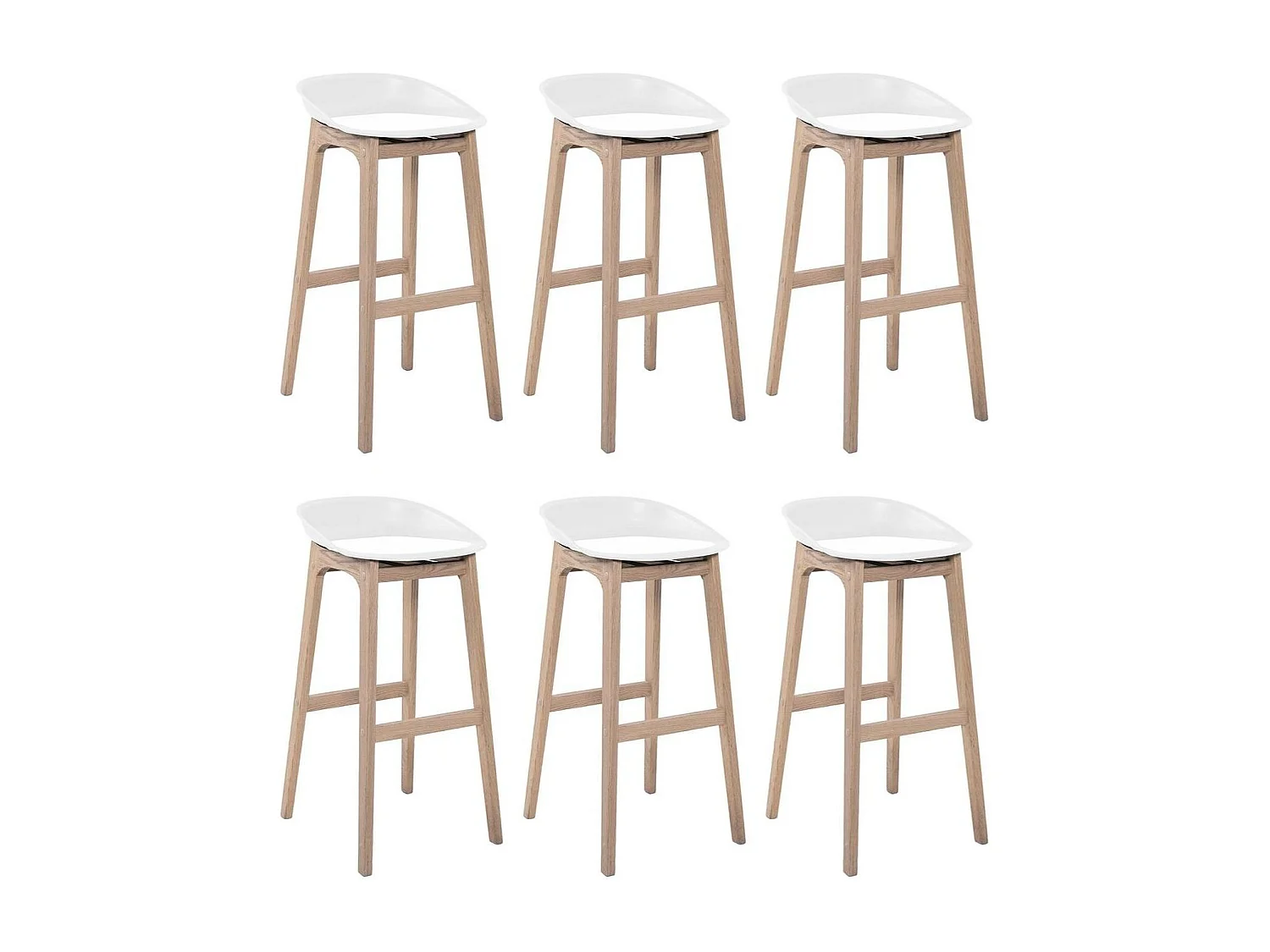 Komplet 65cm drewnianych krzeseł barowych RIVA 4104583 - obrazek 1