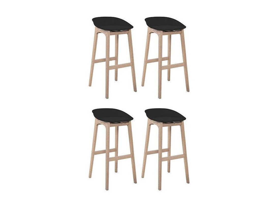 Komplet 65cm drewnianych krzeseł barowych RIVA 4104584 - obrazek 1