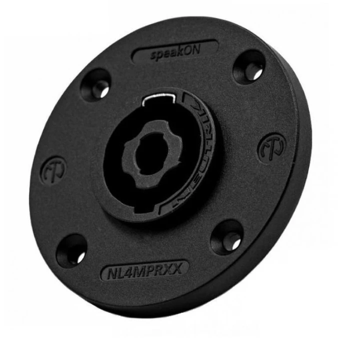 NEUTRIK Gniazdo tablicowe panelowe Speakon 4‑pin czarne NL4MPRXX - obrazek 1