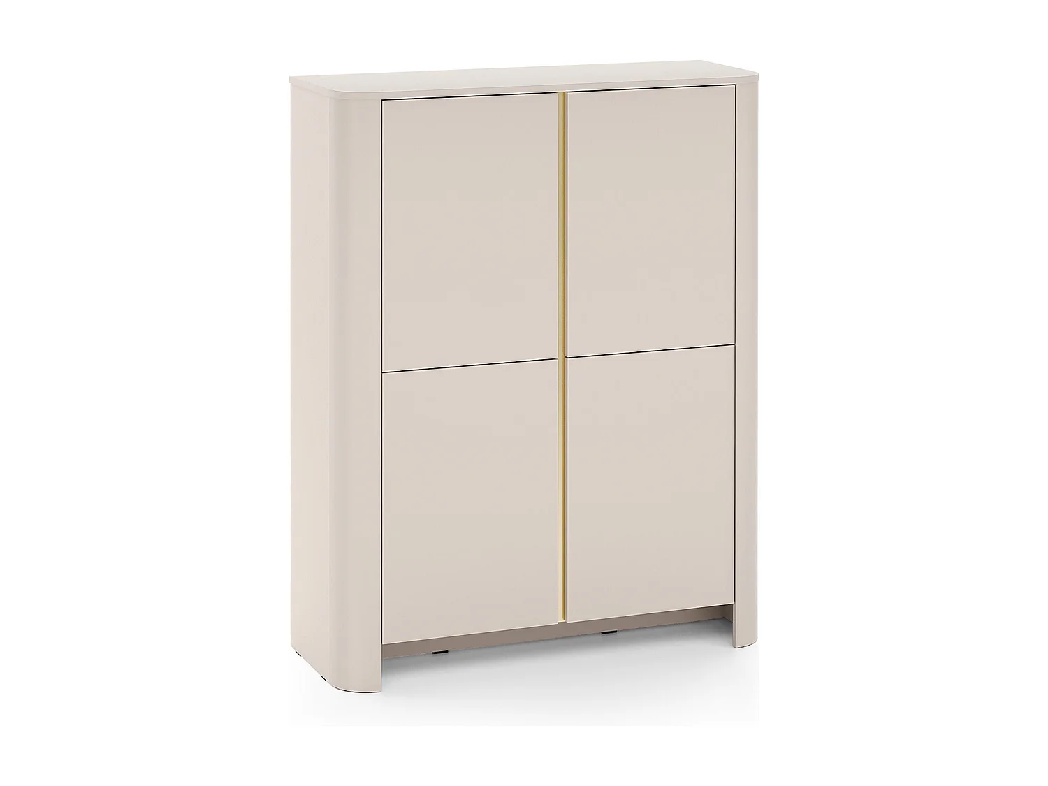 Komoda Kaszmir 103 x 39 x 132 cm | Nowoczesny mebel z zaokrąglonymi krawędziami 4378484 - obrazek 1