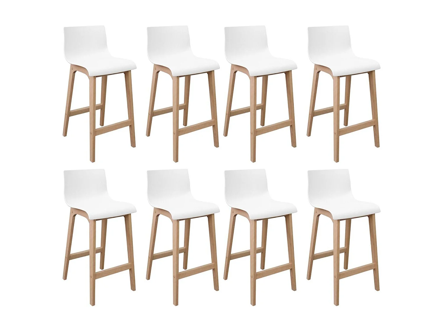 Komplet 65cm dębowych krzeseł barowych TANNA 4079091